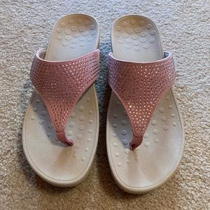 Vionic Naples Platform Pink Blush Pink Flip Flops